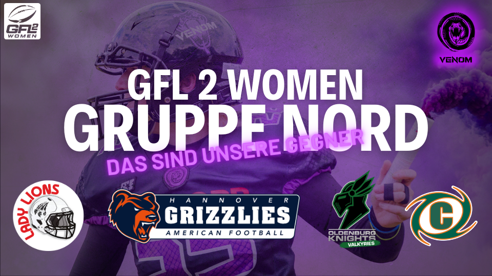 news venom lililenthal Gegner der Saison 2025 in der GFL 2 Women Gruppe Nord